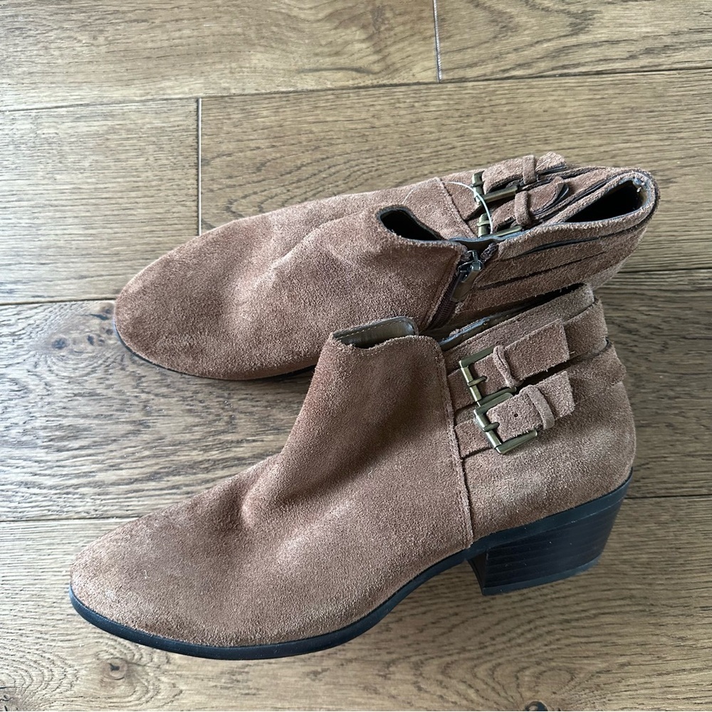 New Sam Edelman Ankle Suede Booties Shoes Sz 8.5